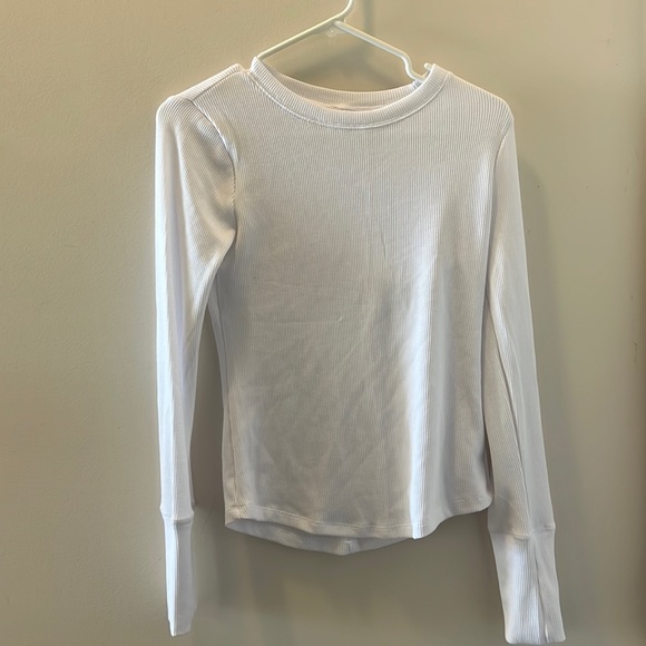 Aerie Ribbed Long Sleeve Crewneck T-Shirt - Picture 1 of 3